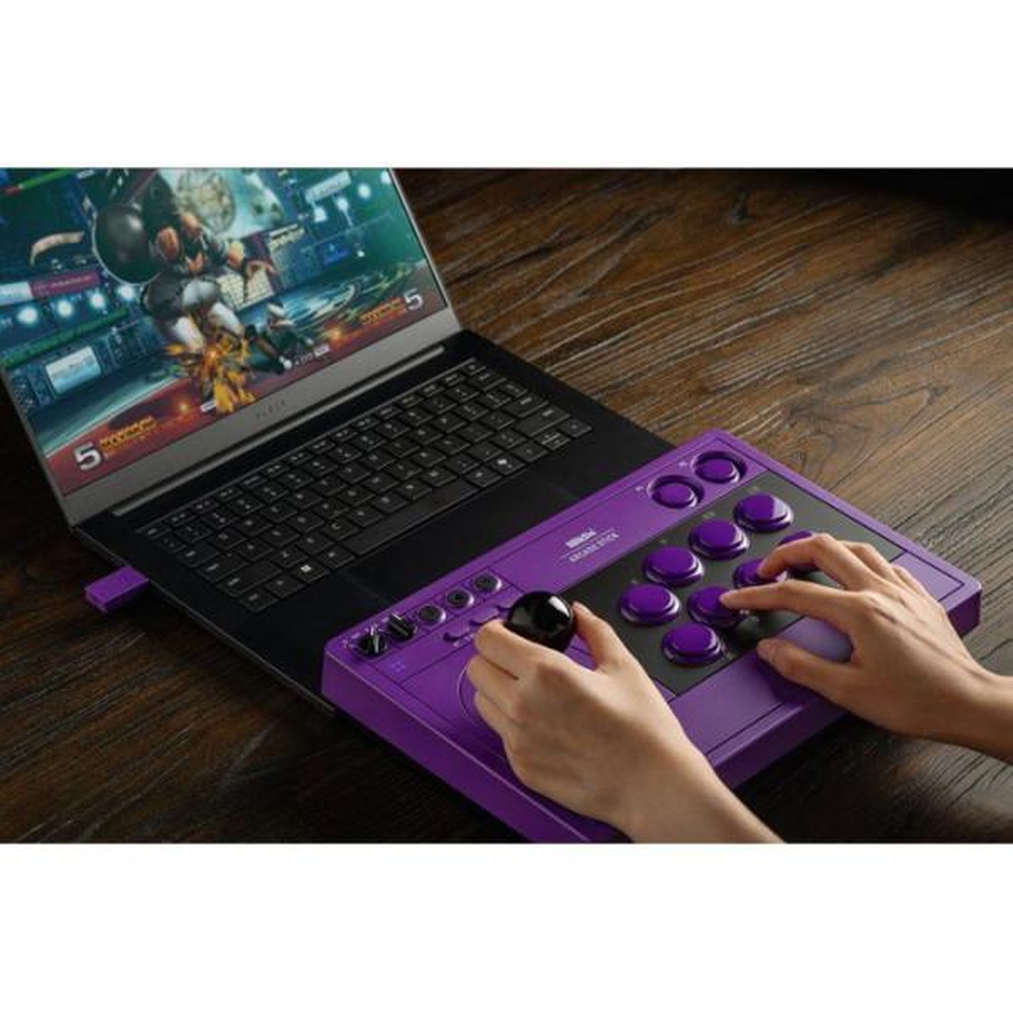 Voir la diapositive 6 : Just for games Stick arcade - 8BitDo - Arcade Stick - 2.4G - Violet