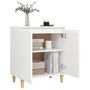 Voir la diapositive 4 : VIDAXL Buffet avec pieds en bois massif blanc bois d'ingenierie
