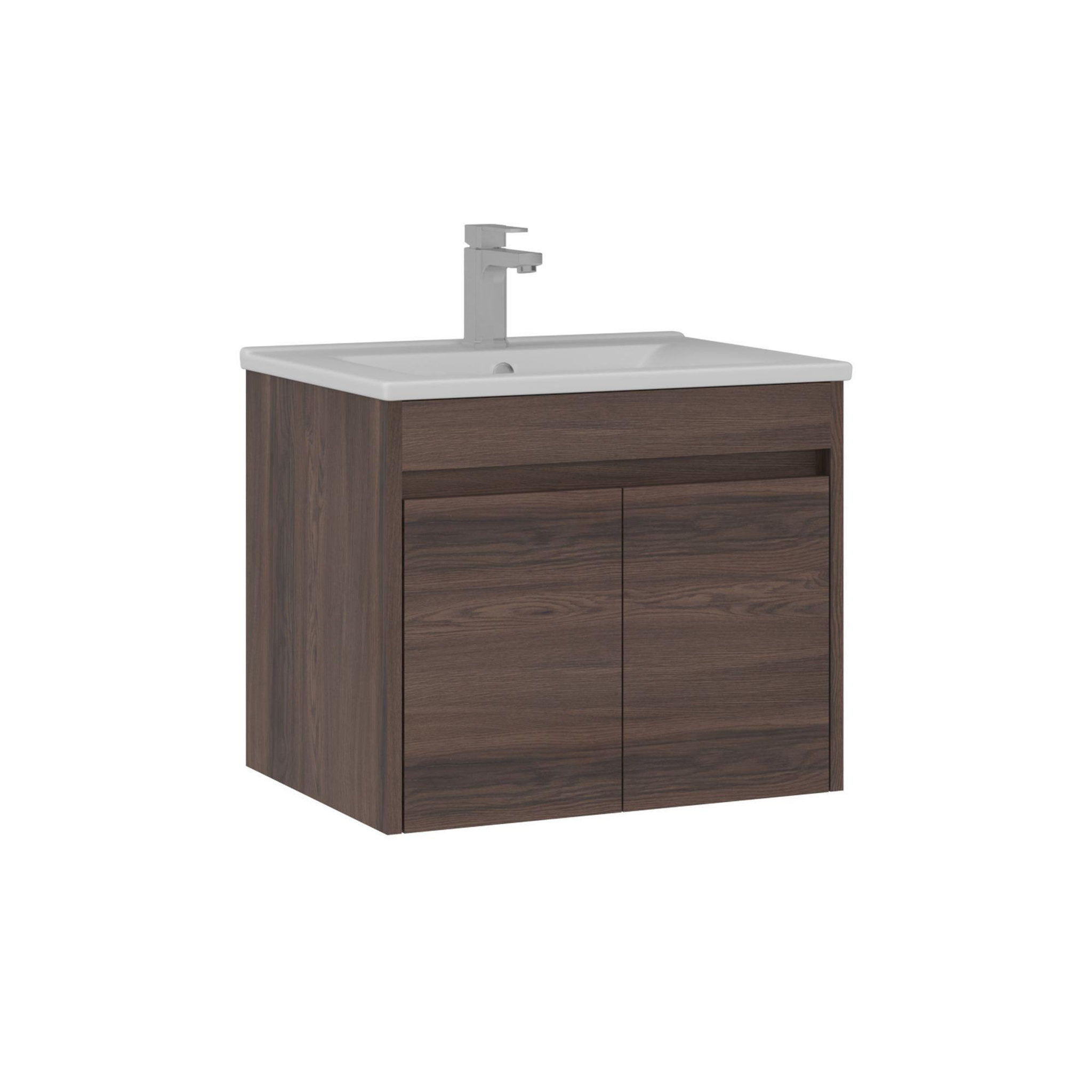 Habitat et Jardin Meuble Vasque  Side 65 v2  - 65 x 45 x 52 cm - Dark Walnut