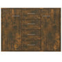 Voir la diapositive 4 : VIDAXL Buffet Chene fume 88x30x65 cm Bois d'ingenierie