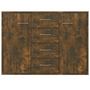 Voir la diapositive 4 : VIDAXL Buffet Chene fume 88x30x65 cm Bois d'ingenierie