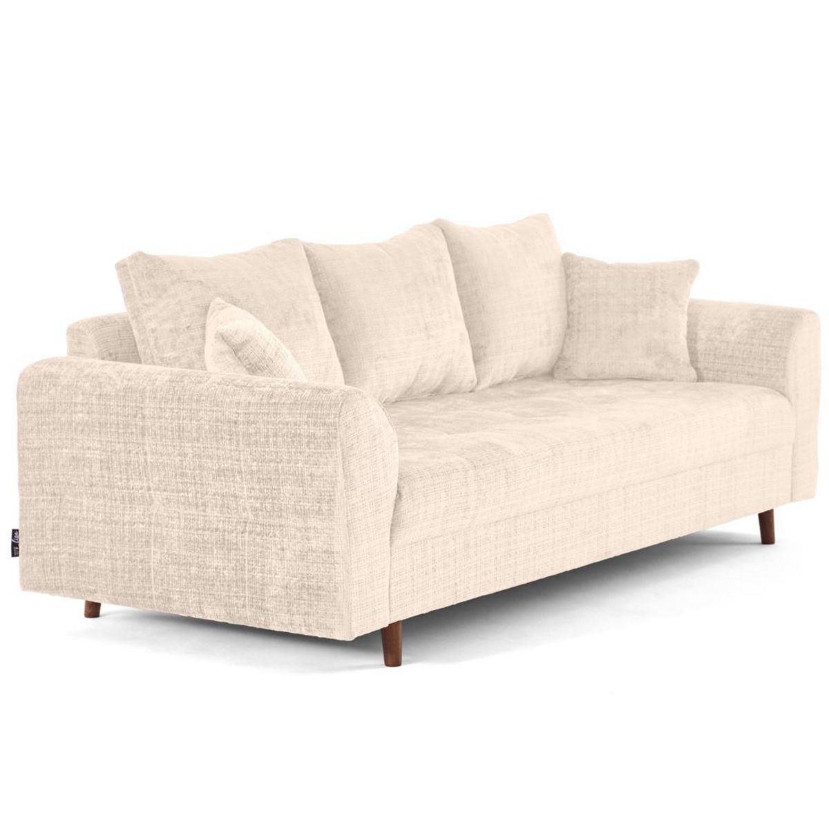 LISA DESIGN Rune - canapé droit 3 places en velours texturé