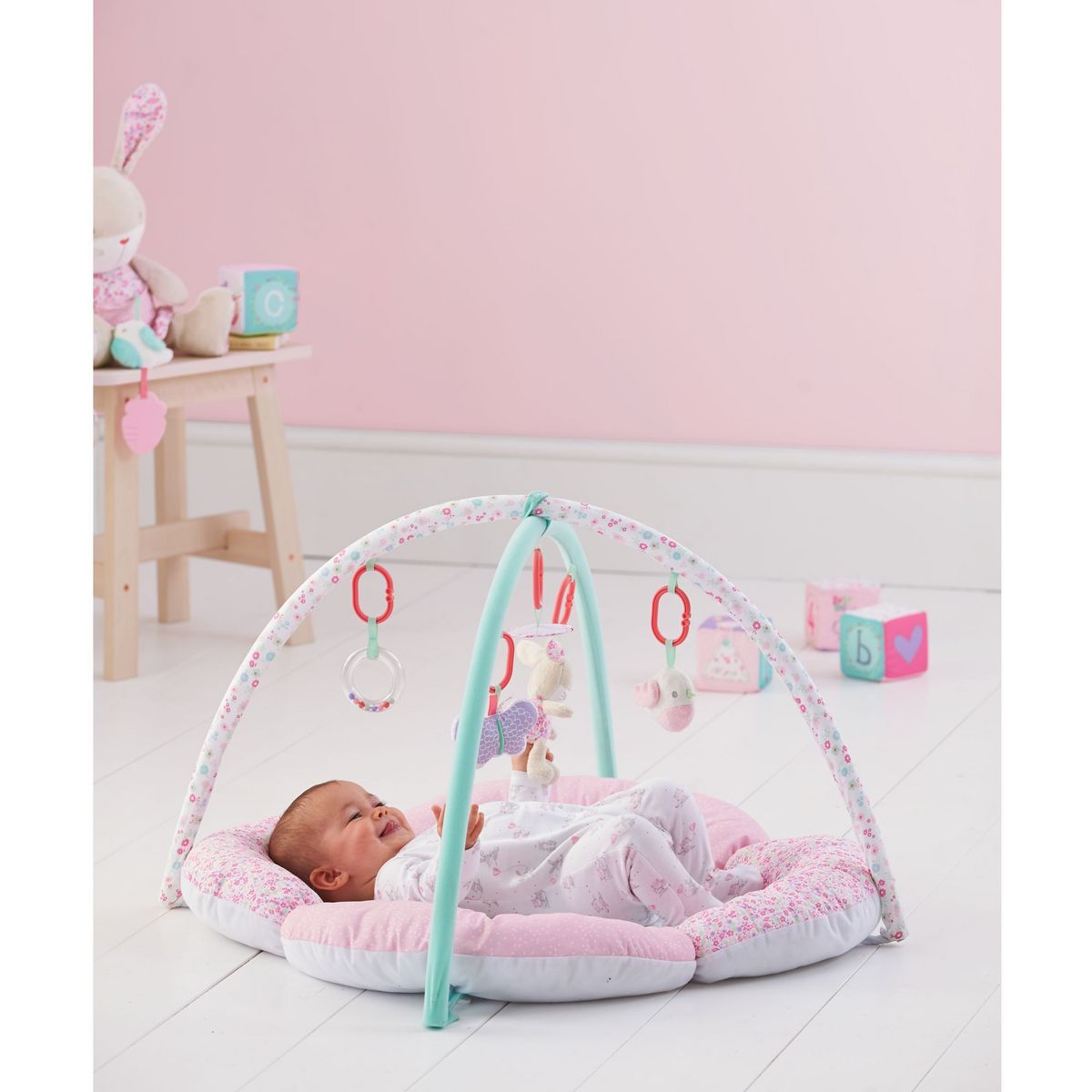 Tapis d'éveil "Jardin rose"