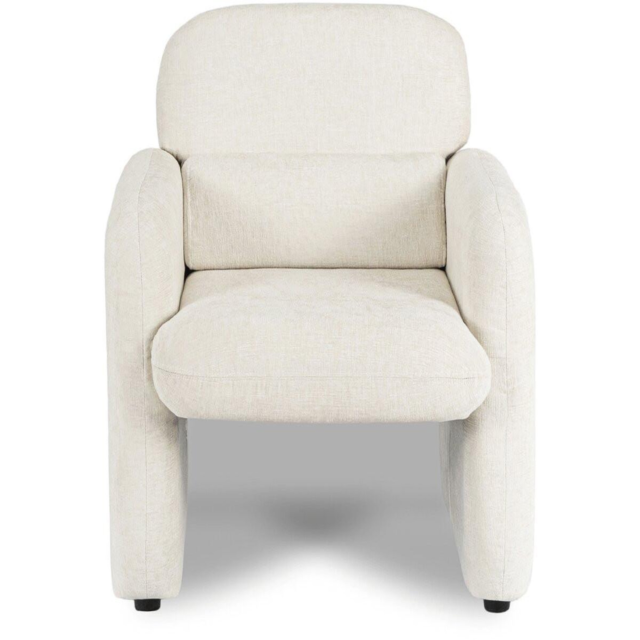 Voir la diapositive 4 : Habitat et Jardin Fauteuil lounge en tissu chiné  cozmo  - 78 x 79 x 77 cm - crème