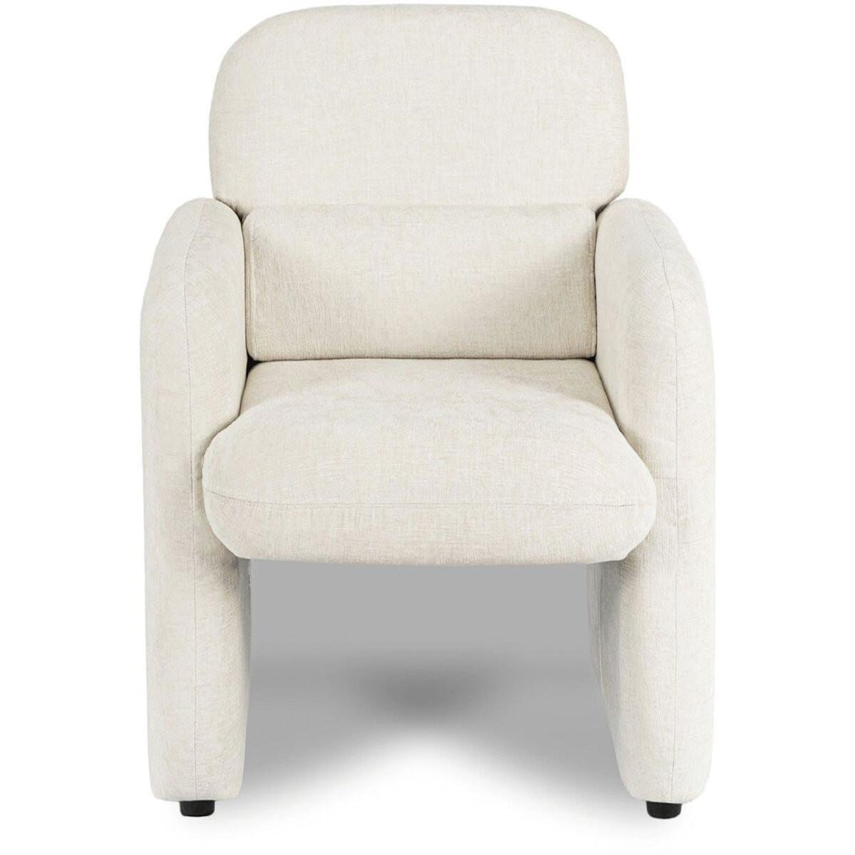 Habitat et Jardin Fauteuil lounge en tissu chiné  Cozmo  - 78 x 79 x 77 cm - Crème