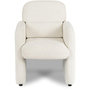 Voir la diapositive 4 : Habitat et Jardin Fauteuil lounge en tissu chiné  Cozmo  - 78 x 79 x 77 cm - Crème