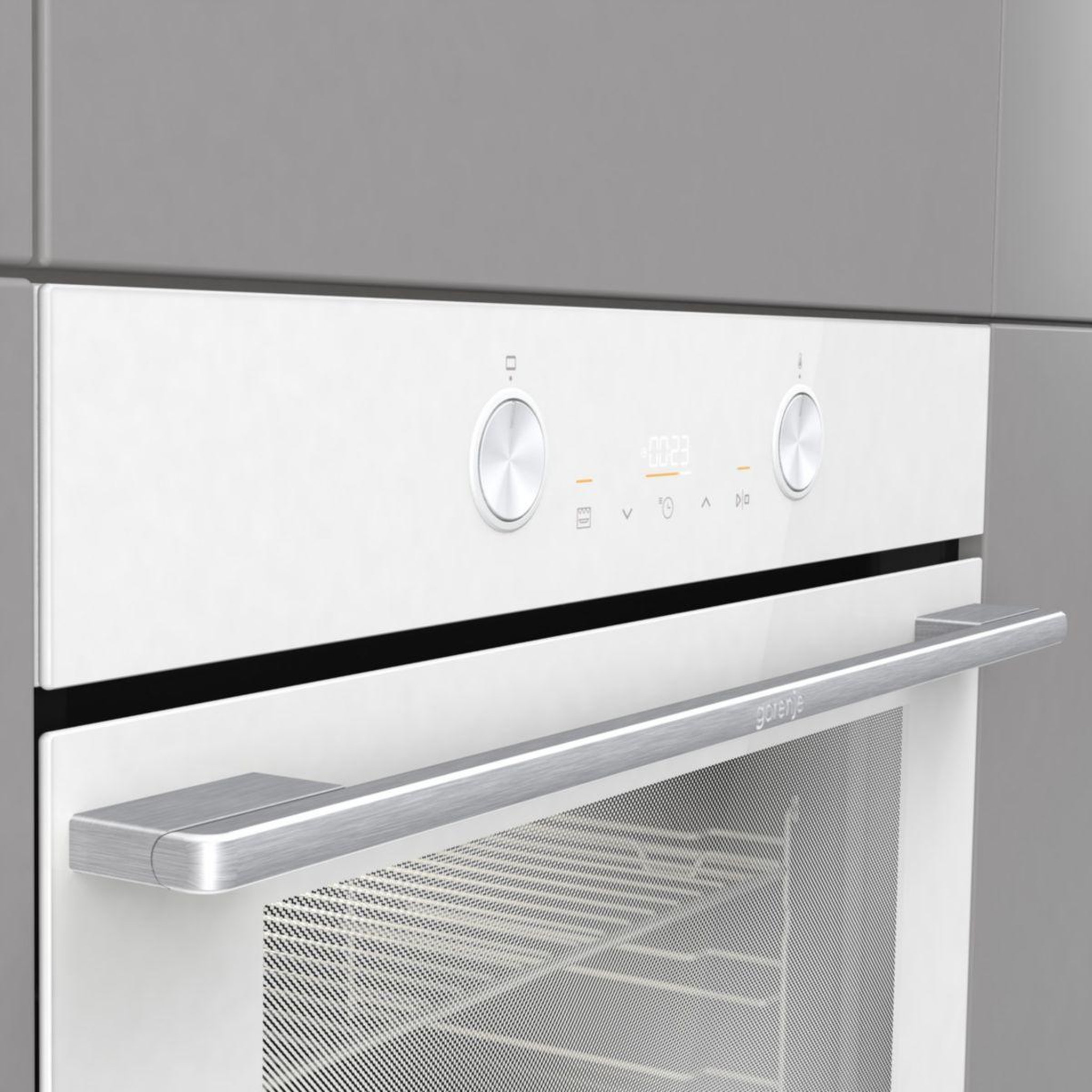 Voir la diapositive 3 : GORENJE Four encastrable bps6737e06pwg - pyrolyse - chaleur pulsée - porte froide - rails télescopiques