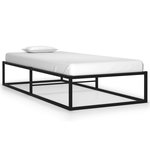 VIDAXL Cadre de lit sans matelas noir metal 90x200 cm