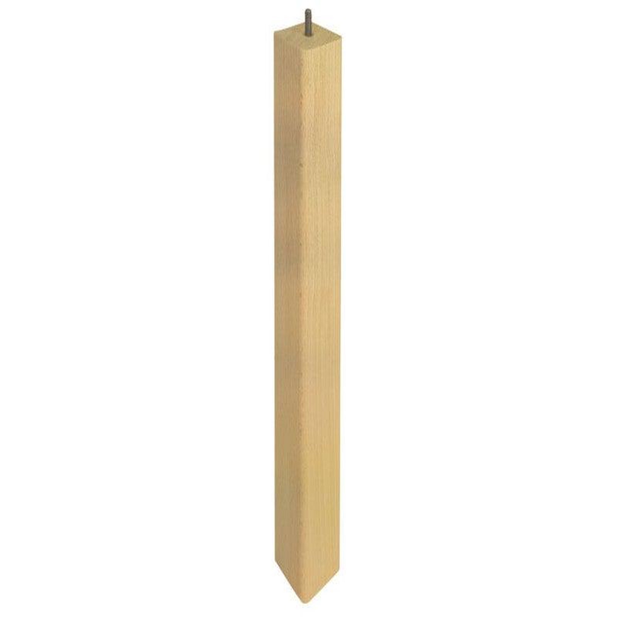 CIME Pied De Table Basse Carré Fixe Hêtre Brut Blanc/Beige, 36 Cm
