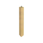 CIME Pied De Table Basse Carré Fixe Hêtre Brut Blanc/Beige, 36 Cm