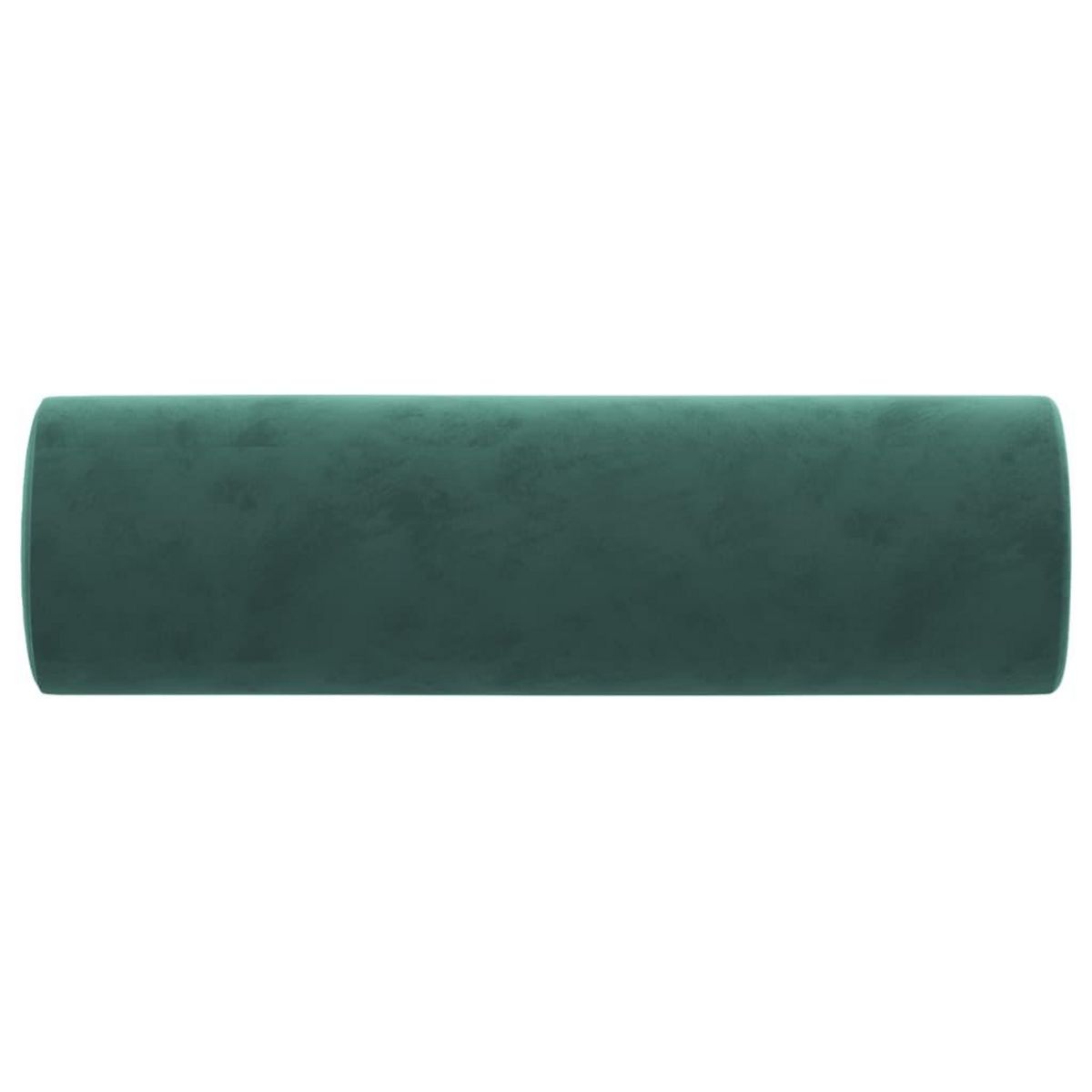 VIDAXL Coussins decoratifs lot de 2 Vert fonce Ø15x50 cm Velours