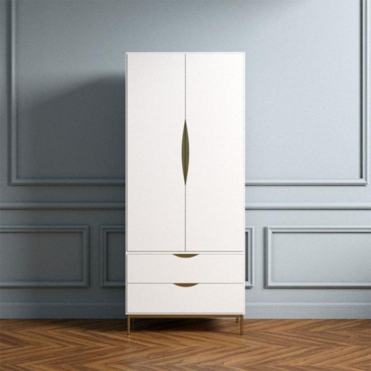 Paris Prix Armoire 2 Portes Design  Kobe  195cm Blanc
