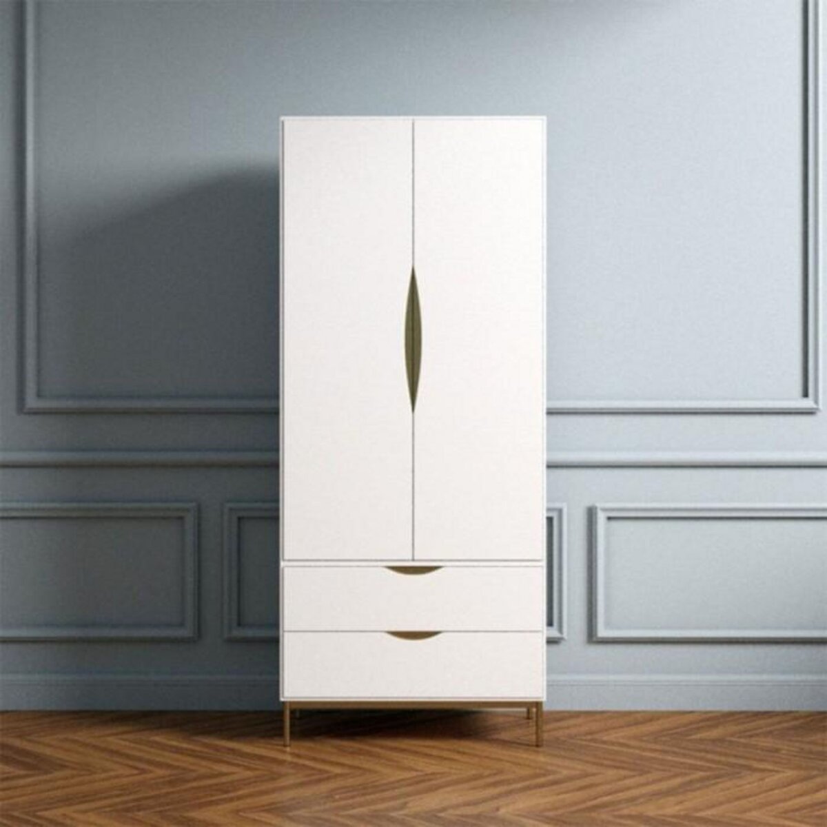 Paris Prix Armoire 2 Portes Design  Kobe  195cm Blanc