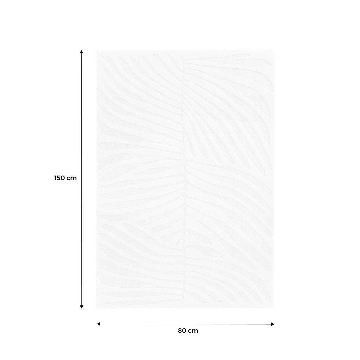 SWEEEK Tapis intérieur motif en relief végétal crème Lily