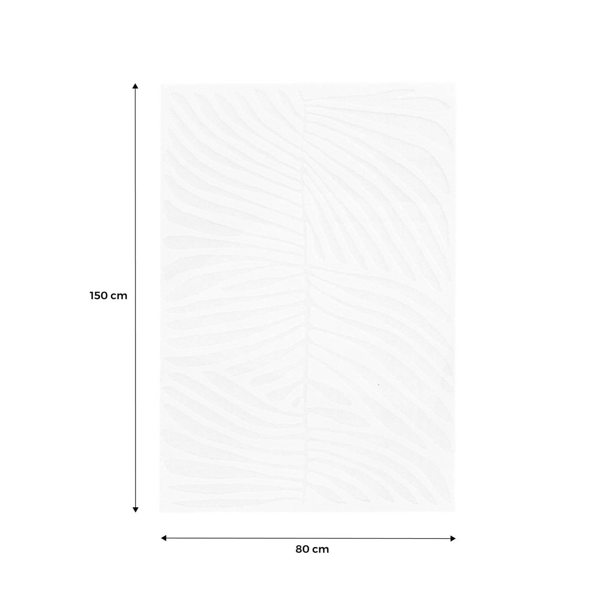 SWEEEK Tapis intérieur motif en relief végétal crème Lily