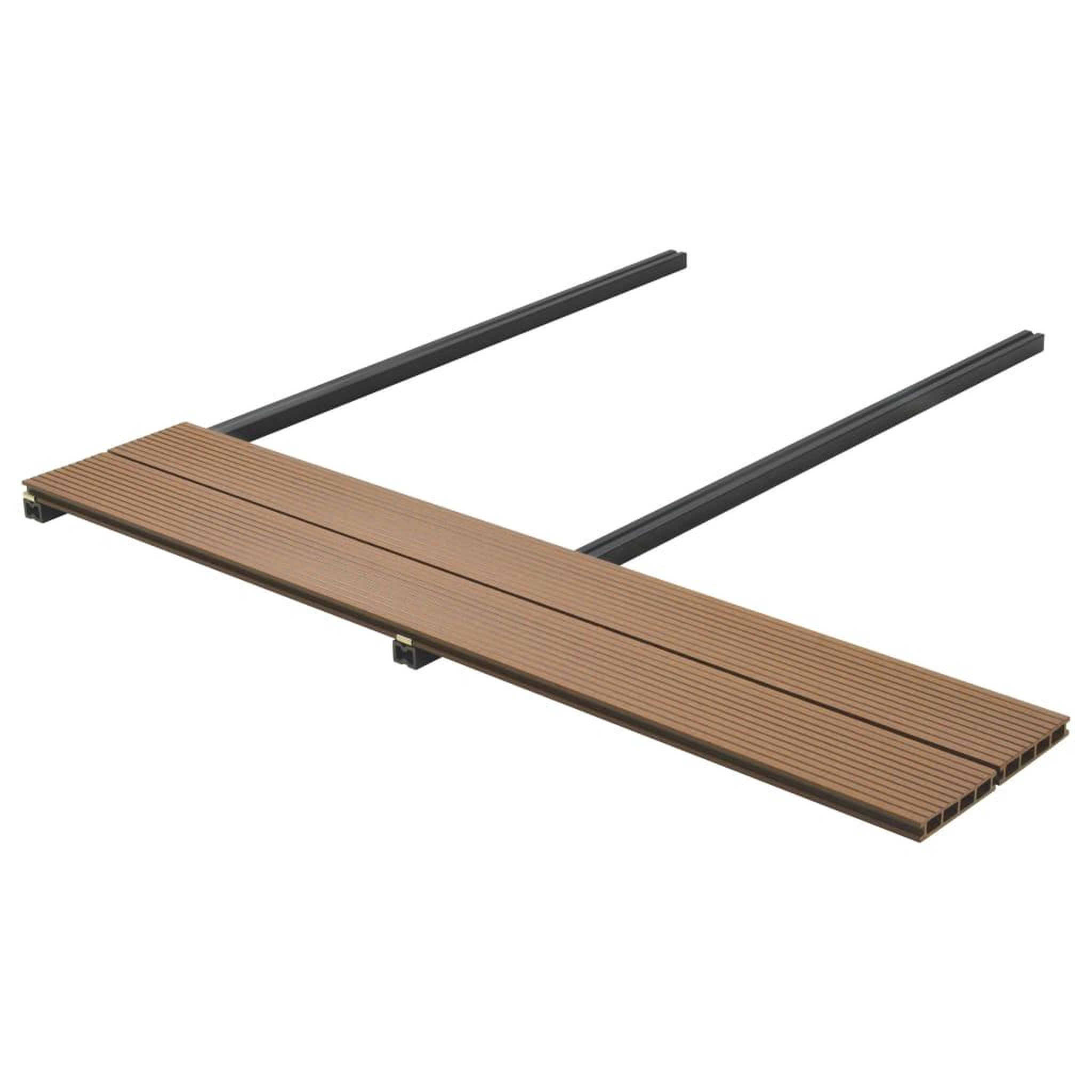 Voir la diapositive 4 : VIDAXL Panneaux de terrasse creux et accessoires WPC 35 m^2 4 m Teck