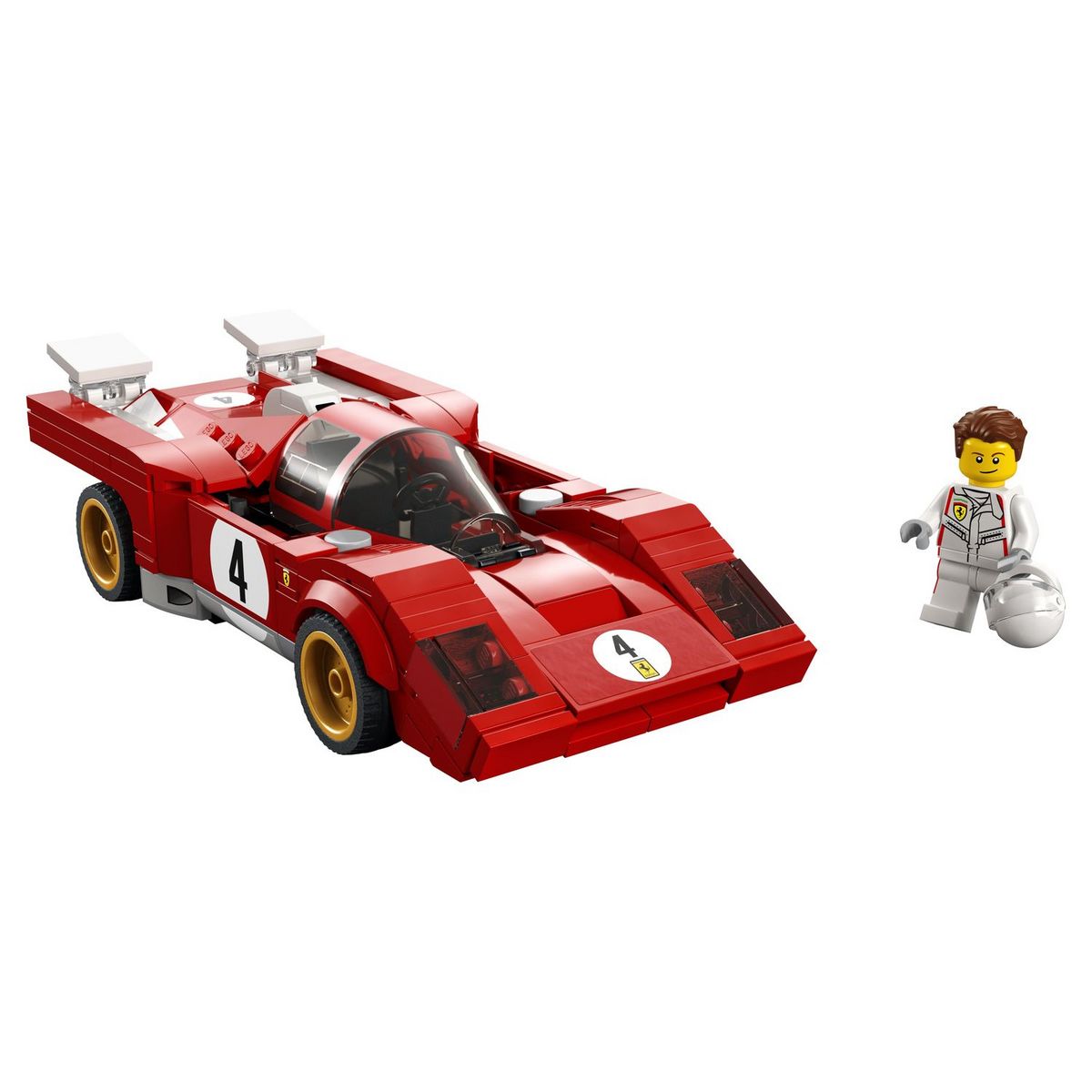 LEGO Speed Champions 76906 1970 Ferrari 512 M, Modèle Réduit de Voiture de Course, Jouet de Construction pour Enfants à Collectionner
