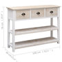 Voir la diapositive 6 : VIDAXL Buffet Blanc et marron 108x30x76 cm Bois de Paulownia massif