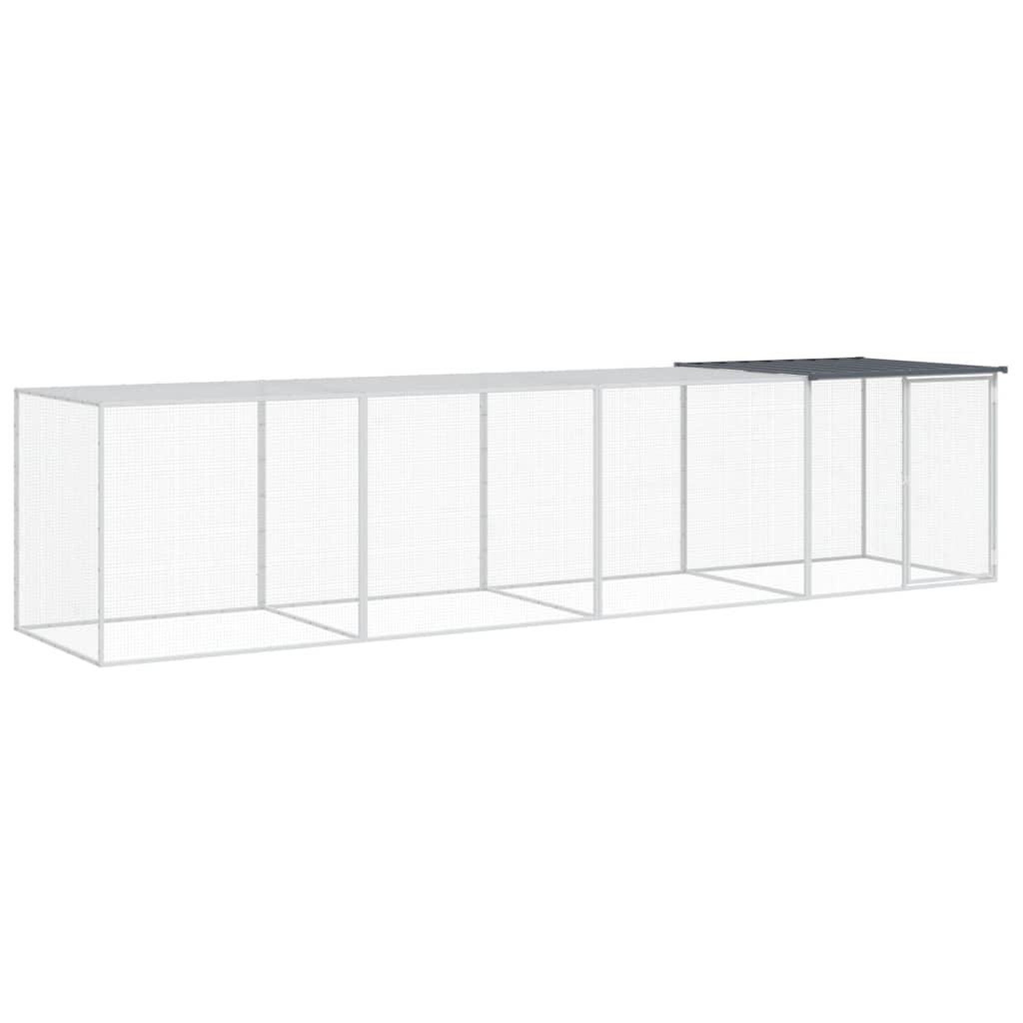 Voir la diapositive 2 : VIDAXL Poulailler avec toit anthracite 403x98x90 cm acier galvanise