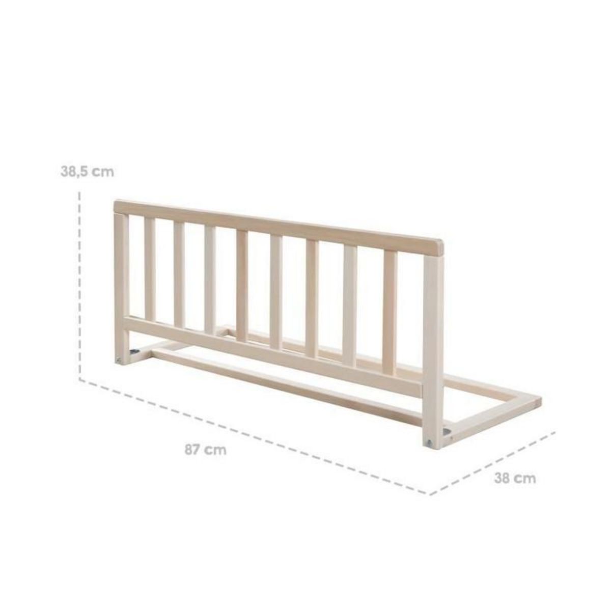 Roba Barriere de Lit 90 cm - ROBA - Protection Anti-Chute Sûre pour Bébés et Enfants - de 18 Mois a 5 Ans - Montage Facile - Bois
