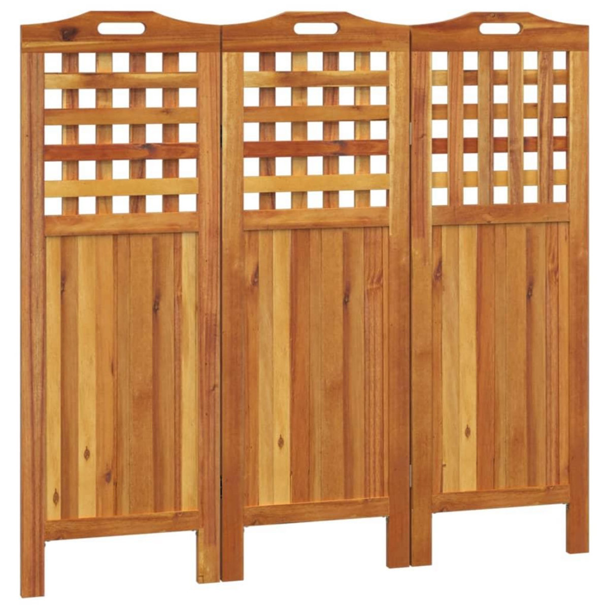 VIDAXL Cloison de separation 3 panneaux 121,5x2x115 cm Bois d'acacia