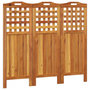 Voir la diapositive 2 : VIDAXL Cloison de separation 3 panneaux 121,5x2x115 cm Bois d'acacia
