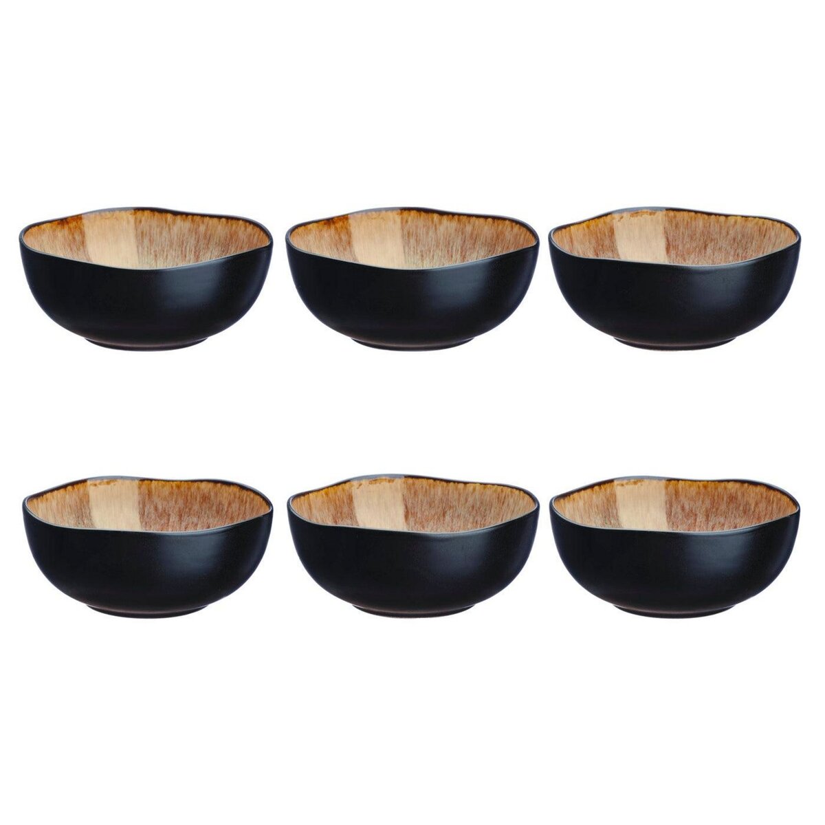 BJORN Bol IRIS Ø16,5cm - 6 pièces - Marron sauvage