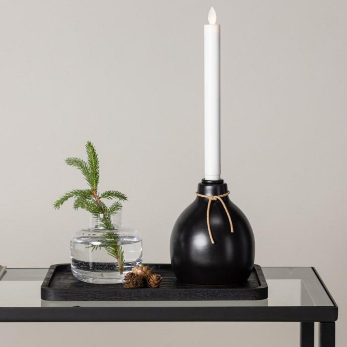 Paris Prix Bougeoir Design à LED  Ulricehamn  12cm Noir