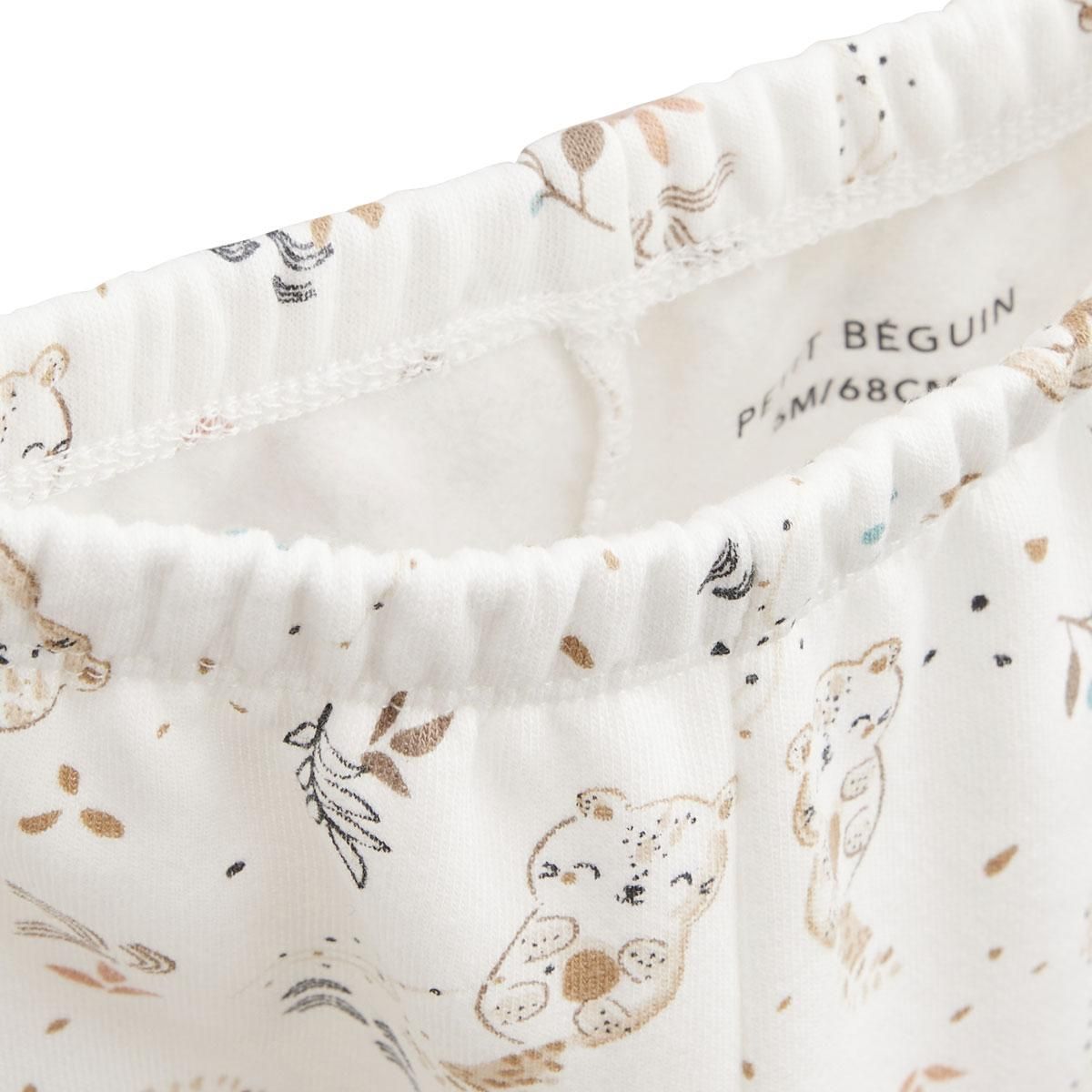 Petit Béguin Ensemble bébé sweat et pantalon en molleton Mini Loutre