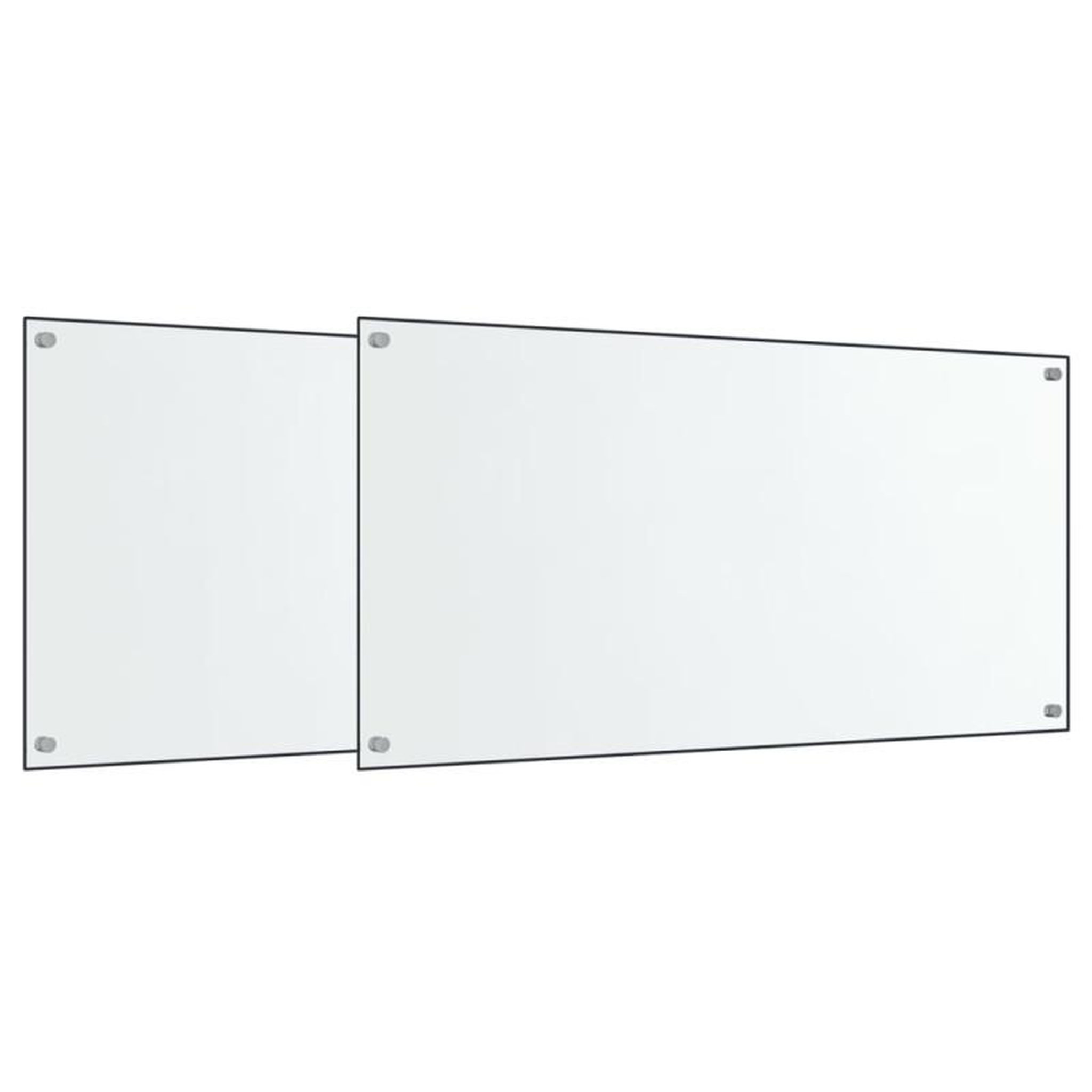 Voir la diapositive 2 : VIDAXL Dosserets de cuisine 2 pcs transparent 80x60 cm verre trempé