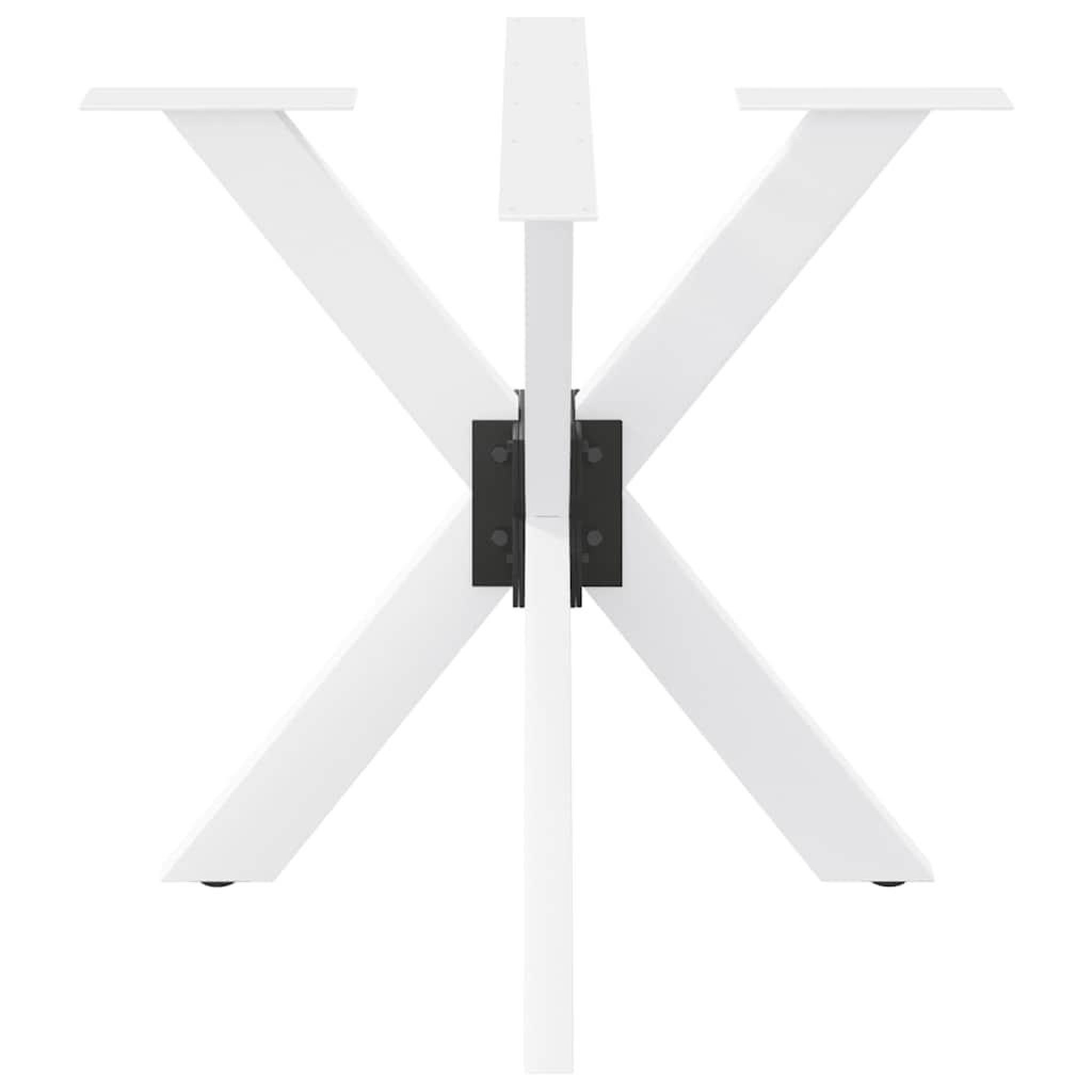 Voir la diapositive 3 : VIDAXL Pied de table a manger forme d'araignee blanc 85x85x(72-73) cm