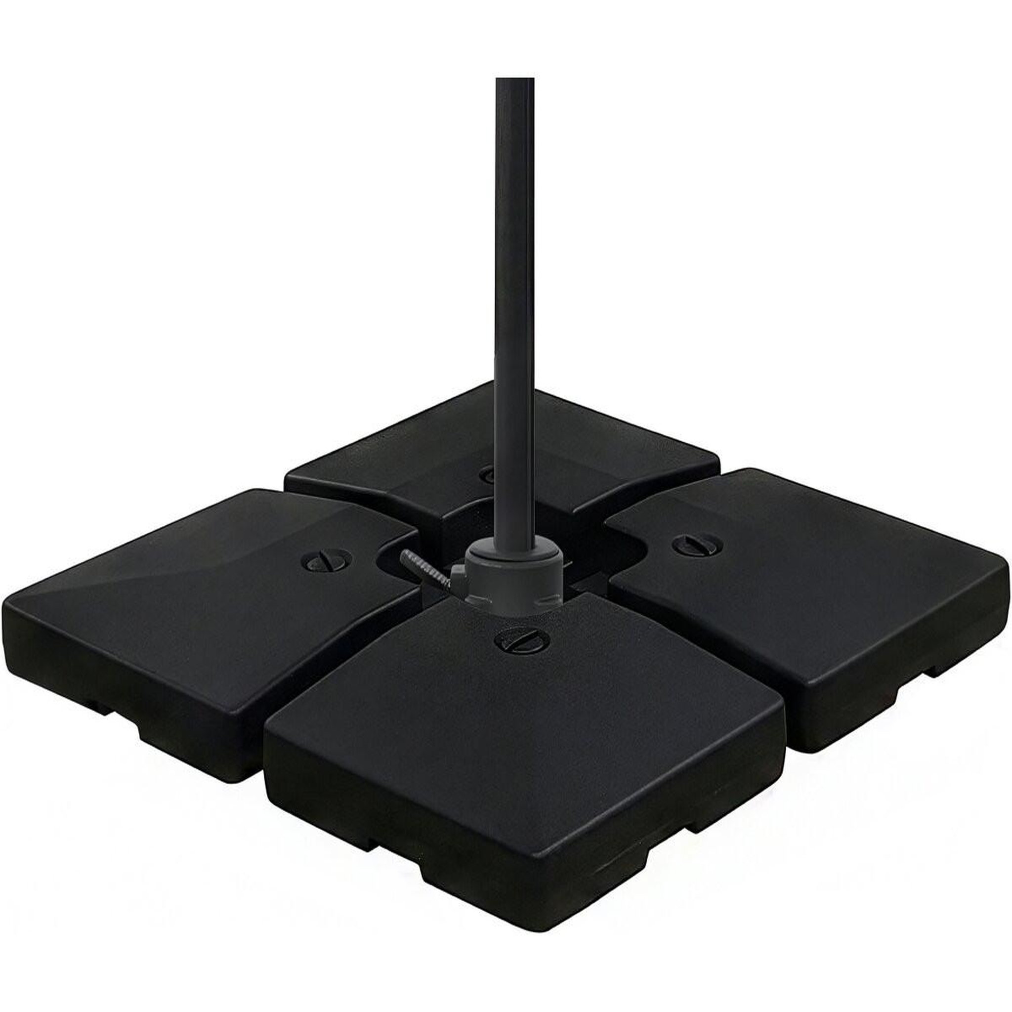 Voir la diapositive 4 : Habitat et Jardin 4 dalles à lester pour gros parasol déporté - 4 x 3 - 104 kg - noir
