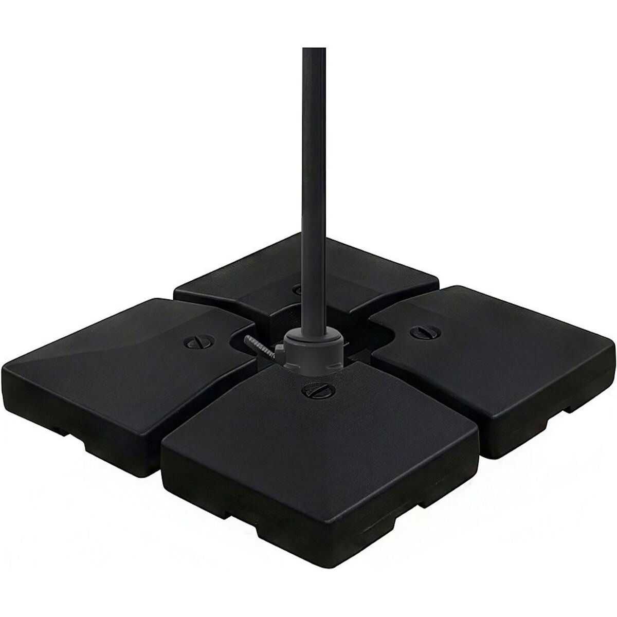 Habitat et Jardin 4 Dalles à lester pour gros parasol déporté - 4 x 3 - 104 KG - Noir