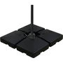 Voir la diapositive 4 : Habitat et Jardin 4 Dalles à lester pour gros parasol déporté - 4 x 3 - 104 KG - Noir