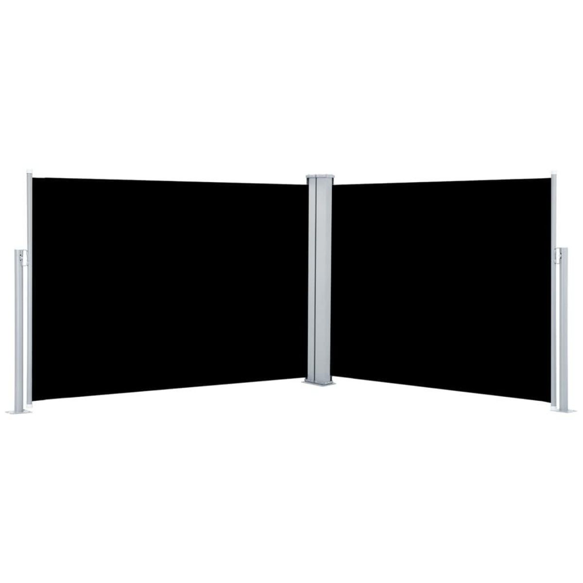 VIDAXL Auvent lateral retractable Noir 100 x 1000 cm