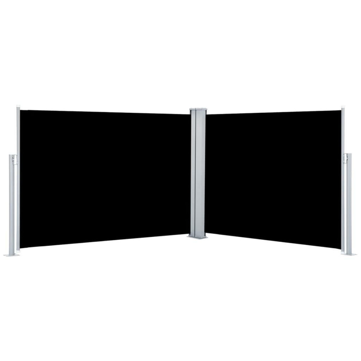 VIDAXL Auvent lateral retractable Noir 100 x 1000 cm