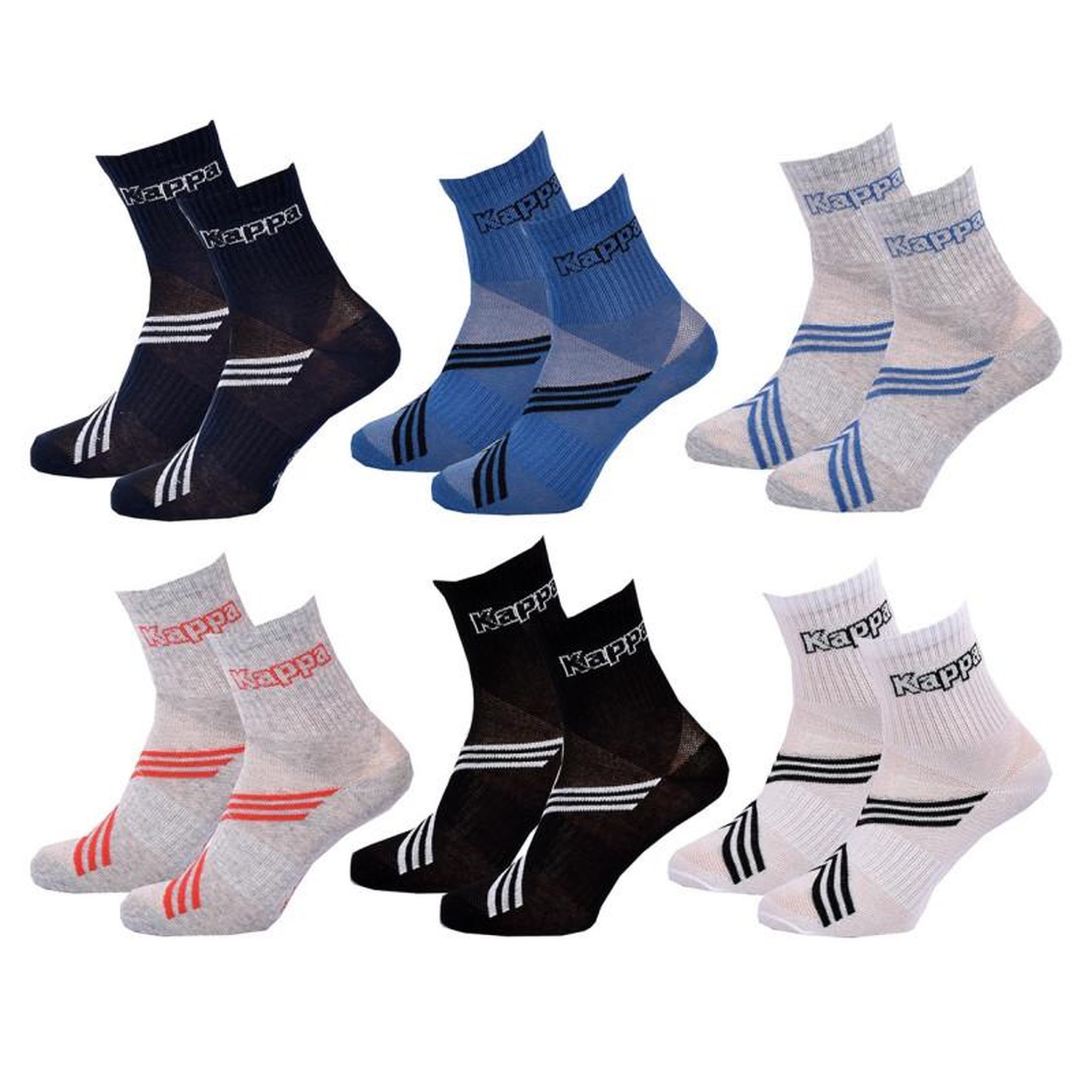 Voir la diapositive 1 : KAPPA Chaussettes Enfant QUARTER KAPPA Lot de 6