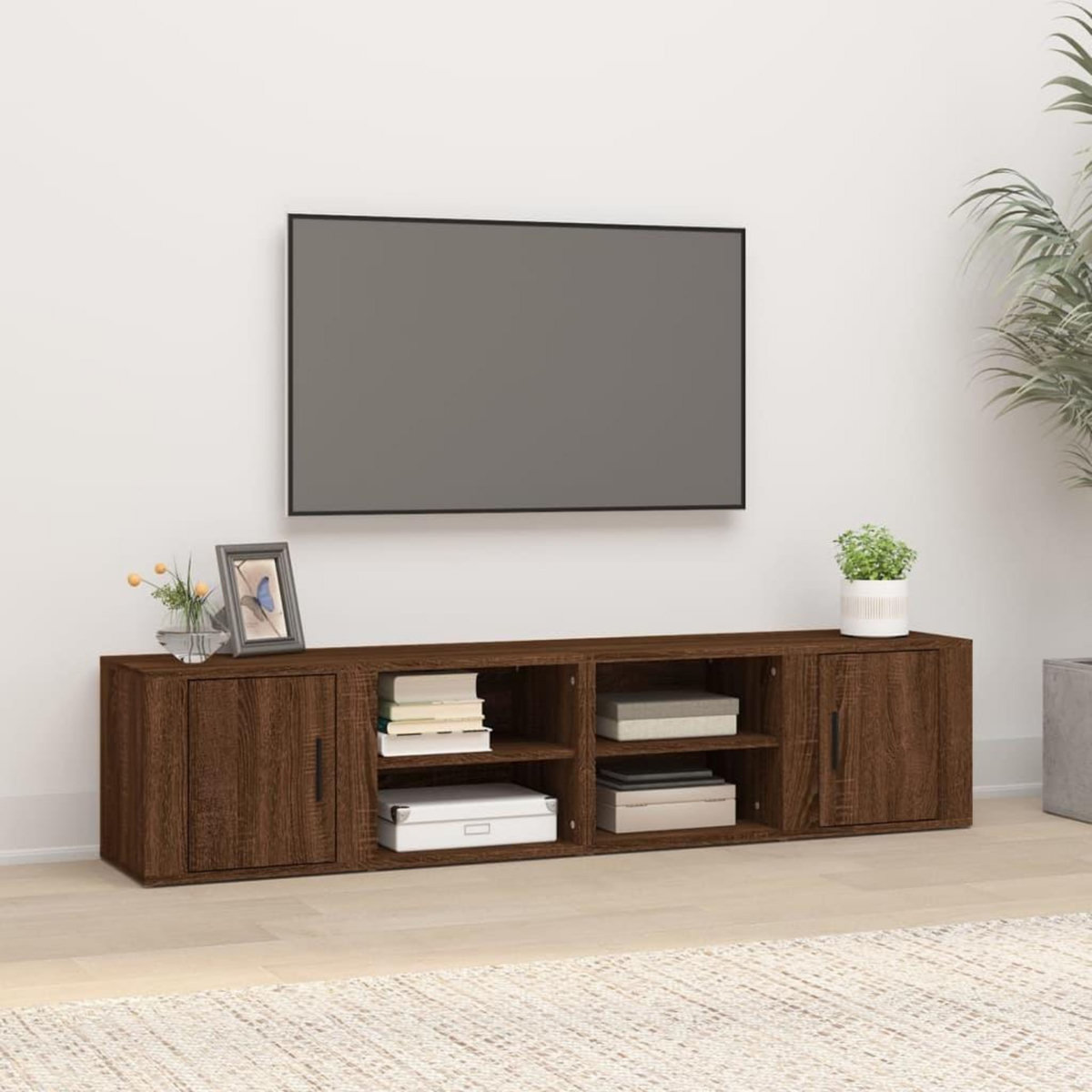 VIDAXL Meubles TV 2 pcs Chene marron 80x31,5x36 cm Bois d'ingenierie