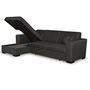 Voir la diapositive 5 : Canapé d'angle gauche convertible  4 places avec coffre tissu CARIBEA