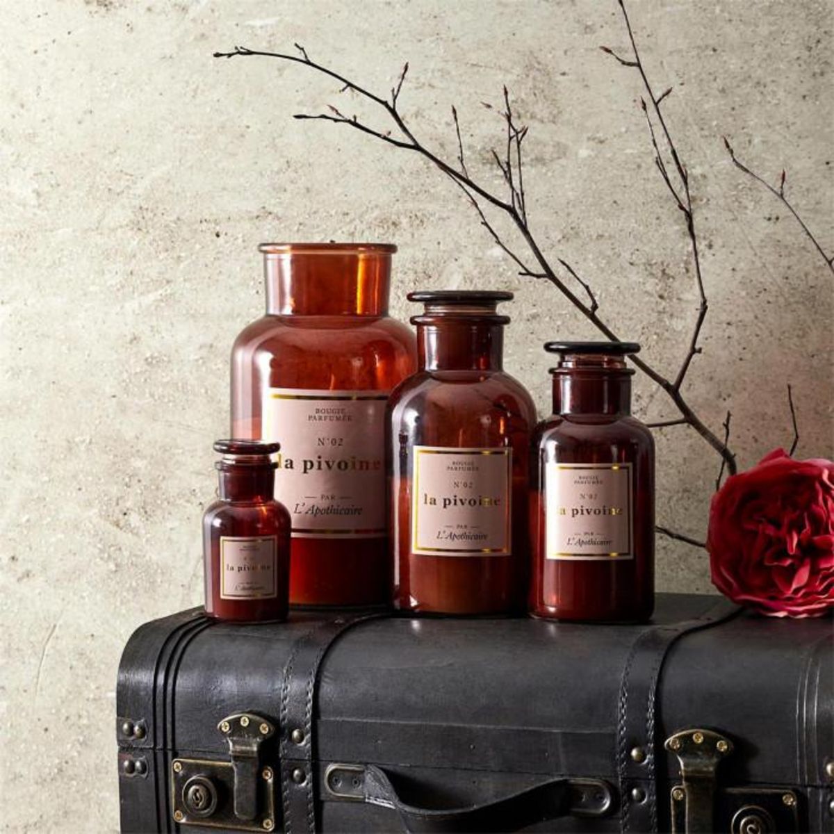 Paris Prix Bougie Parfumée Déco  Apo Chic  1400g Pivoine