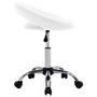 Voir la diapositive 3 : VIDAXL Chaise de travail roulante Blanc Similicuir