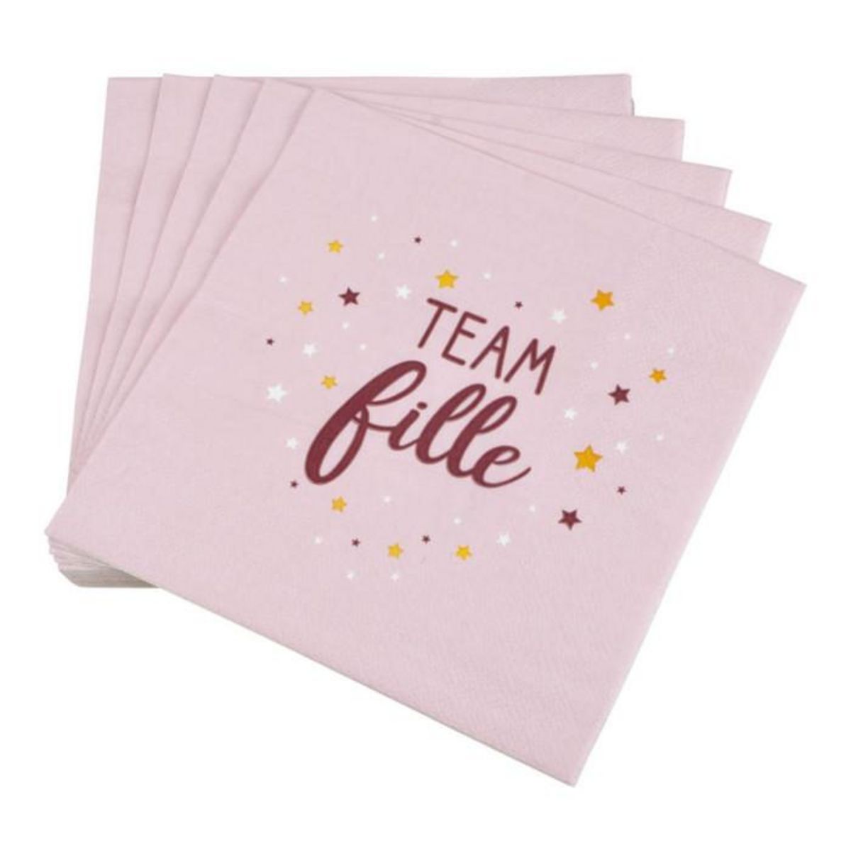 Paris Prix Lot de 20 Serviettes en Papier  Team Fille  33x33cm Rose