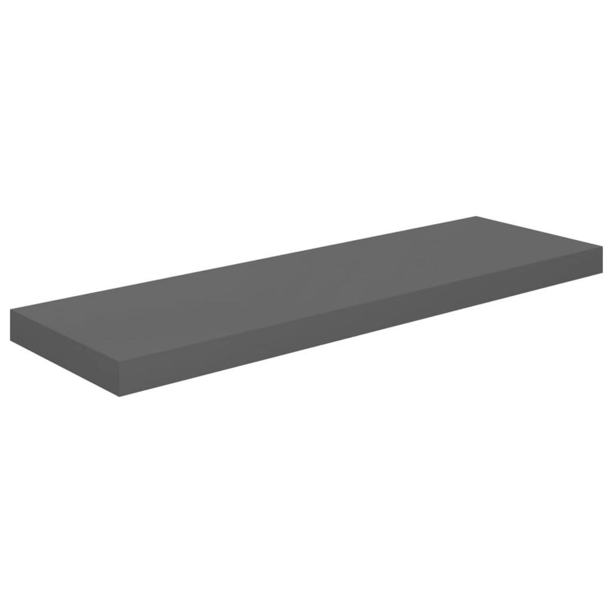 VIDAXL Etagere murale flottante Gris brillant 80x23,5x3,8 cm MDF