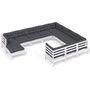 Voir la diapositive 2 : VIDAXL Salon de jardin 11 pcs avec coussins blanc bois de pin