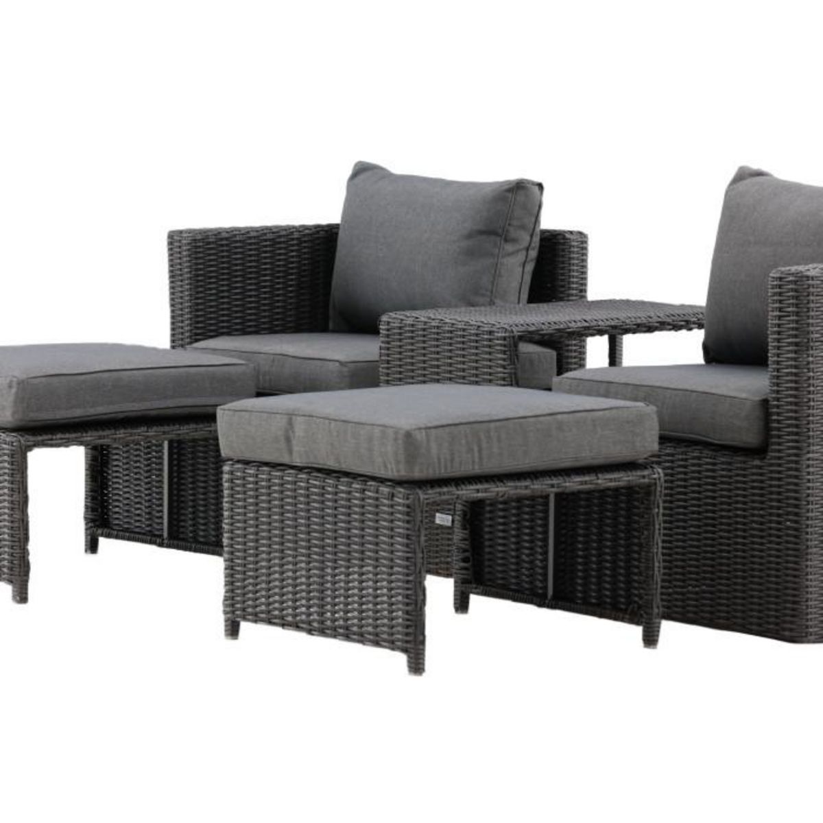 Paris Prix Salon de Jardin  Quad  66cm Noir