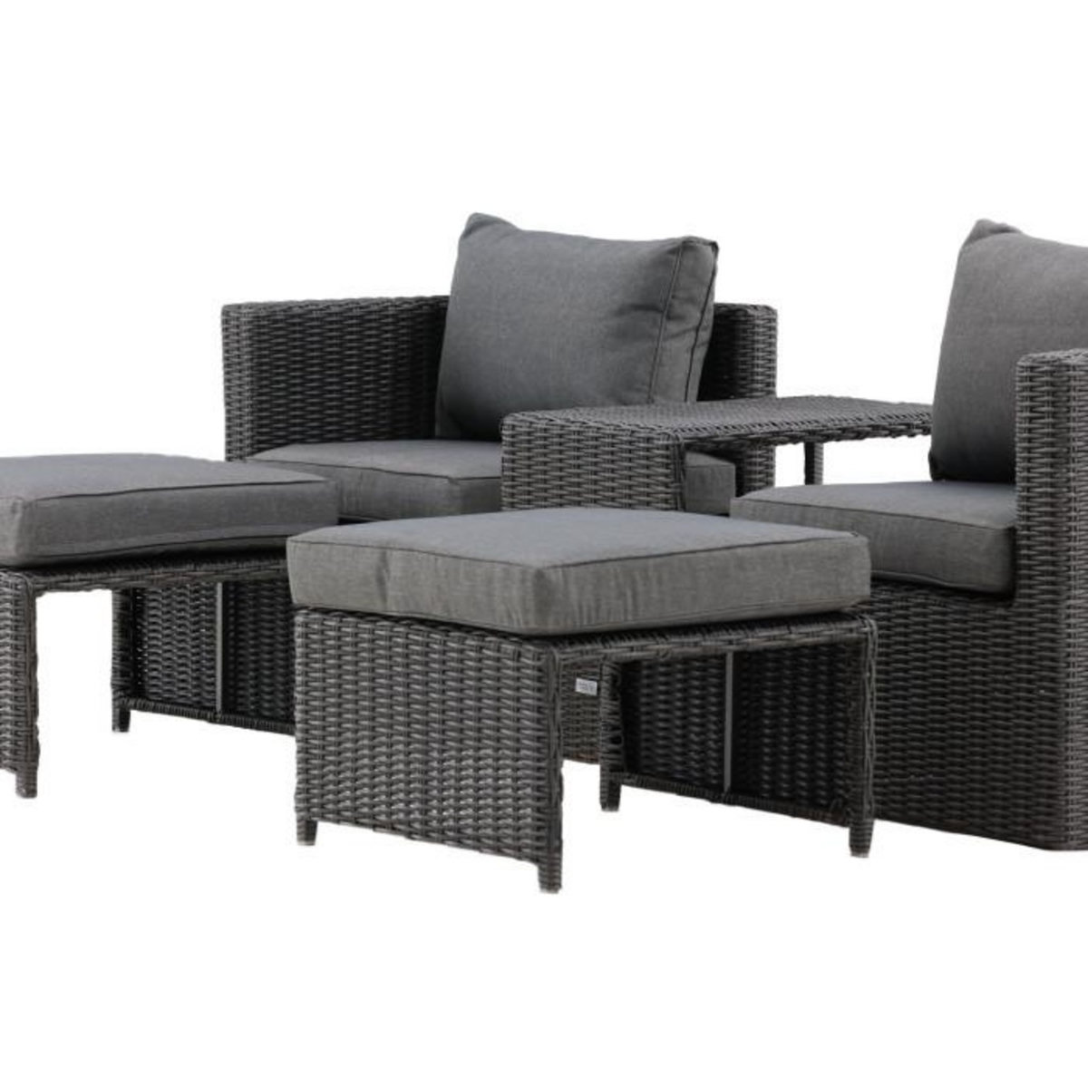 Paris Prix Salon de Jardin  Quad  66cm Noir