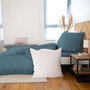 Voir la diapositive 3 : Home collection Parure housse de couette 100%lin/coton 57fils lin métis uni