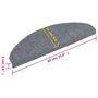 Voir la diapositive 6 : VIDAXL Tapis d'escalier auto-adhesif 15 pcs 65 x 21 x 4 cm Gris clair