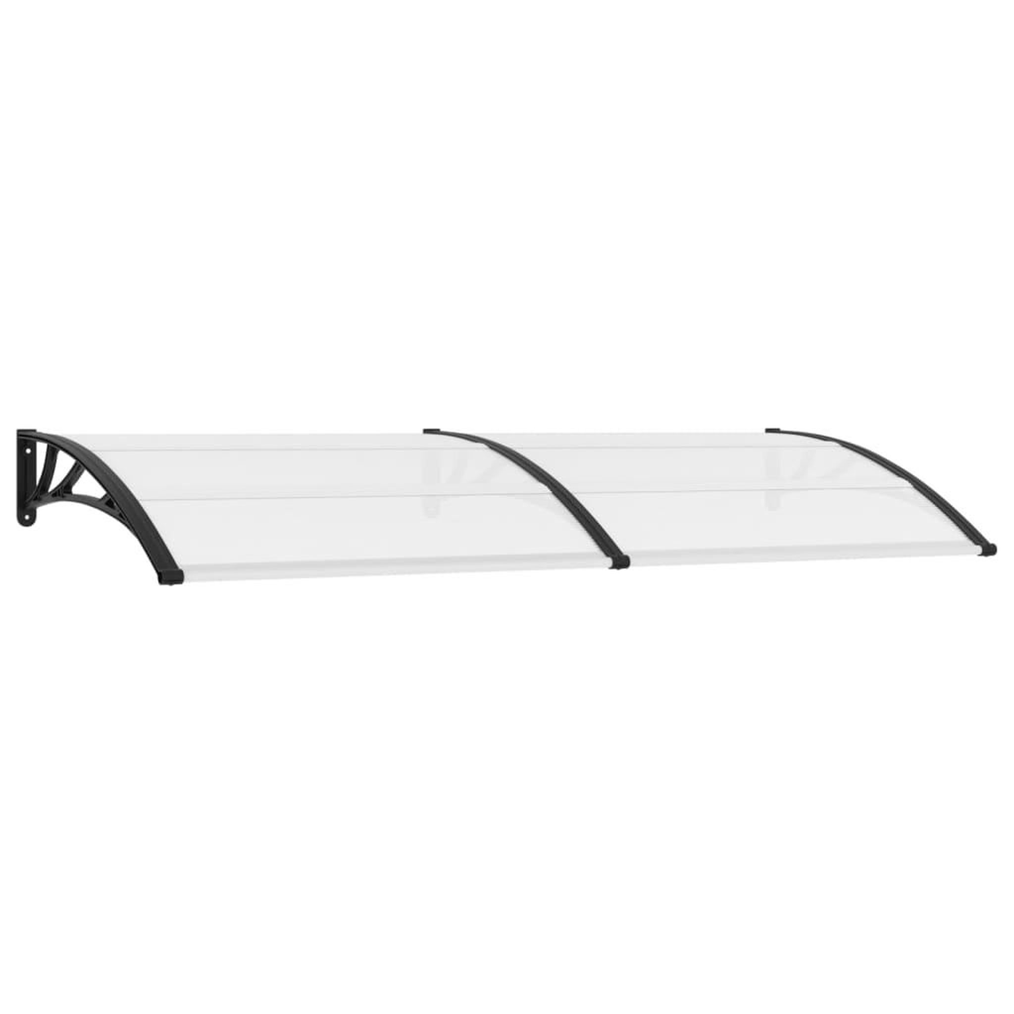Voir la diapositive 1 : VIDAXL Auvent de porte Noir et transparent 240x75 cm PC