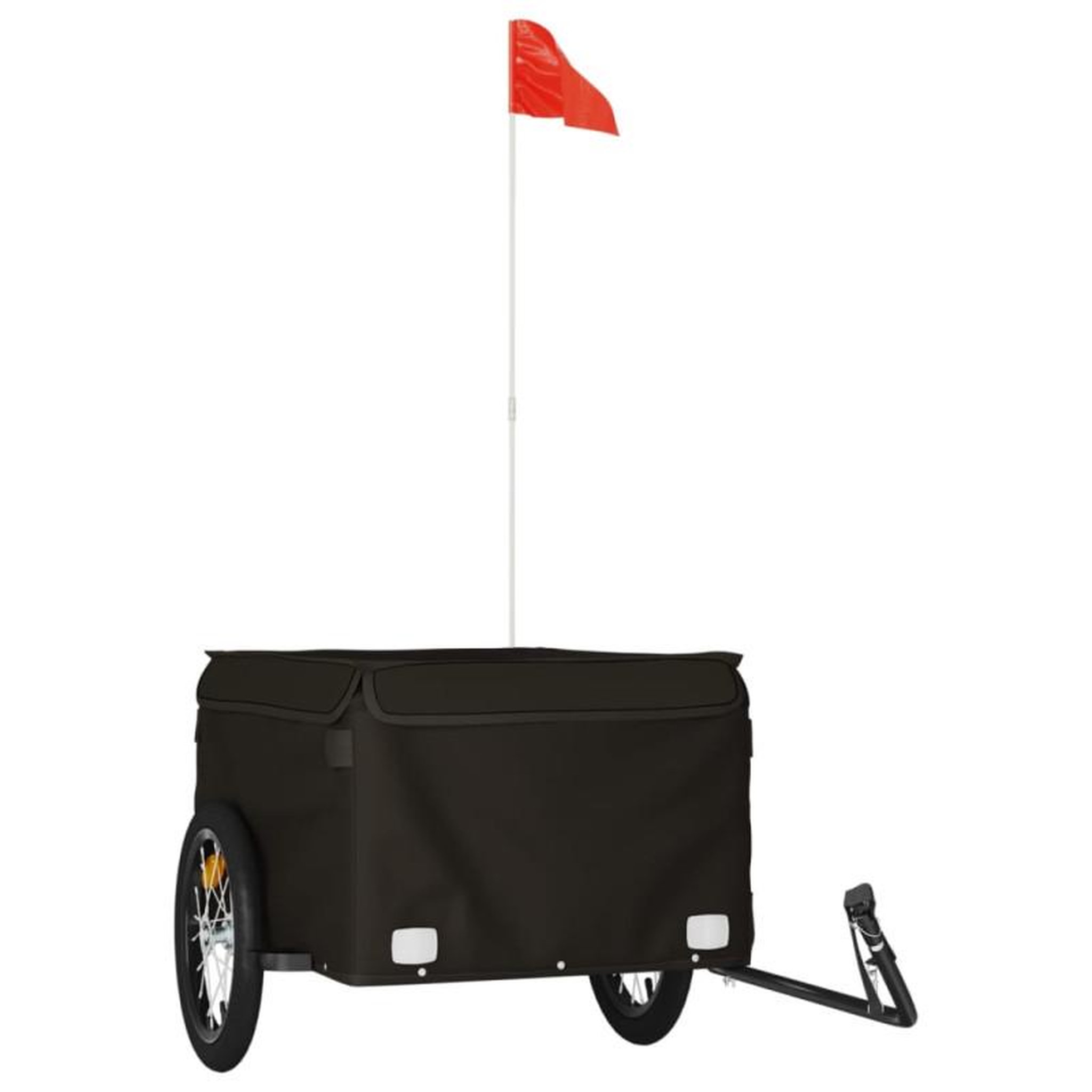 Voir la diapositive 2 : VIDAXL Remorque de vélo noir 45 kg fer